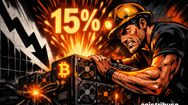 Bitcoin Difficulty Jumps 15% Despite Falling Prices