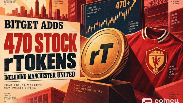 Bitget Adds 470 Stock rTokens, Including Manchester United