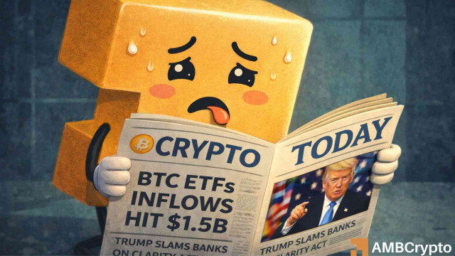 Here's what happened in crypto today: BTC ETFs, Trump, CLARITY Act, & more